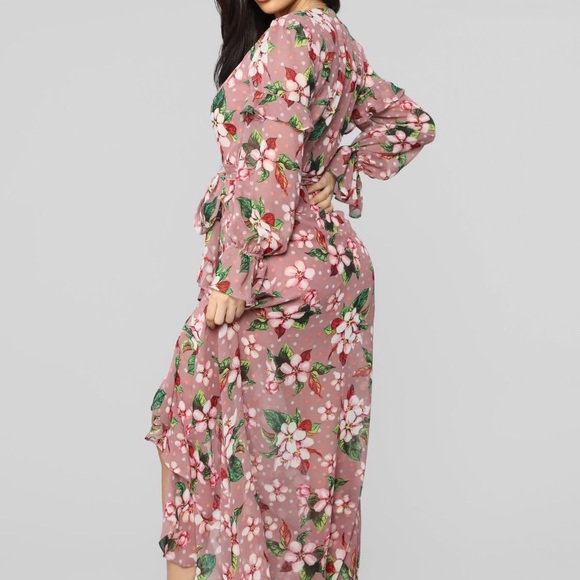 Fashion Nova Floral Mauve Maxi Dress - Picture 6 of 6